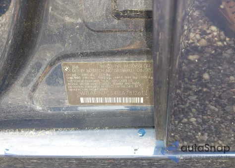 2011 BMW 335D из США, поврежденный, VIN WBAPN7C54BA781261